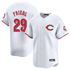 Silnrao C.Reds #29 TJ Friedl Player White Limited Home Stitched Jerseys