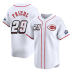 Silnrao C.Reds #29 TJ Friedl Player White Speedway Classic Home Limited Stitched Jerseys