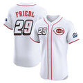 Silnrao C.Reds #29 TJ Friedl Player White Speedway Classic Limited Elite Home Stitched Jerseys