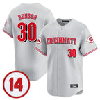Silnrao C.Reds #30 Ken Griffey Player Gray Vapor Premier Limited Home Stitched Jerseys