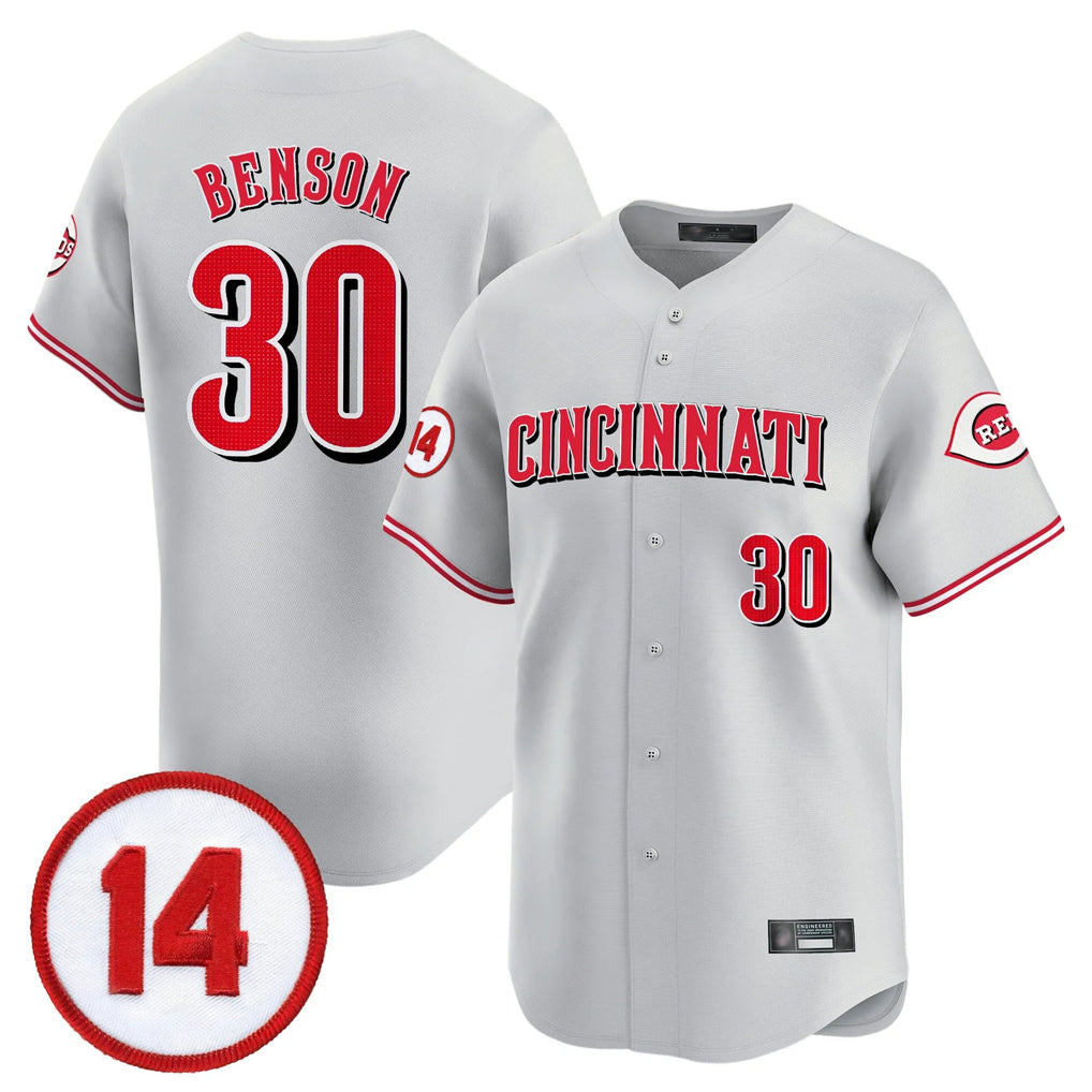Silnrao C.Reds #30 Ken Griffey Player Gray Vapor Premier Limited Home Stitched Jerseys