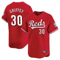 Silnrao C.Reds #30 Ken Griffey Player Red Home Limited Stitched Jerseys
