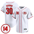 Silnrao C.Reds #30 Ken Griffey Player White Vapor Premier Limited Home Stitched Jerseys