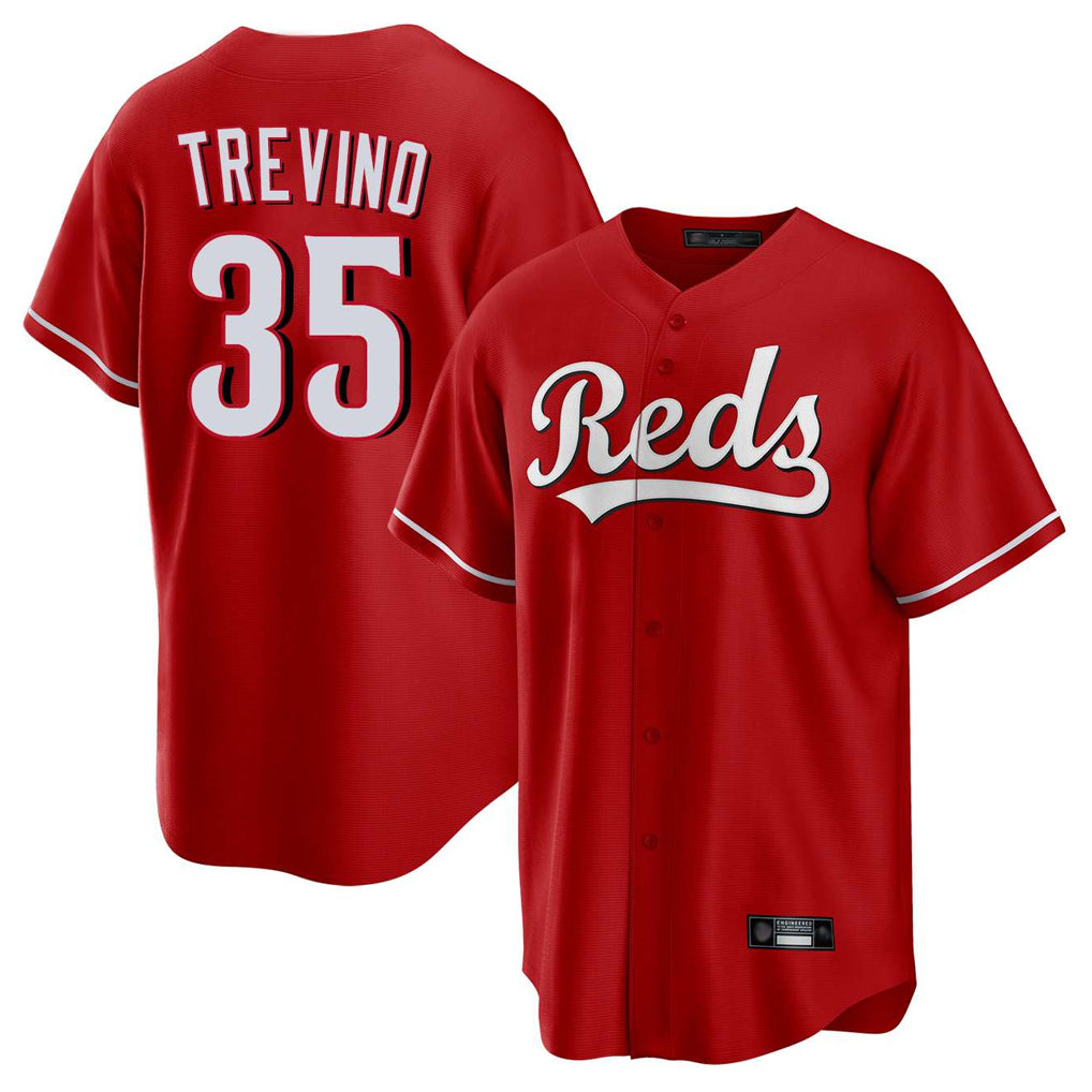 Silnrao C.Reds #35 Jose Trevino Player Red Home Game Stitched Jerseys