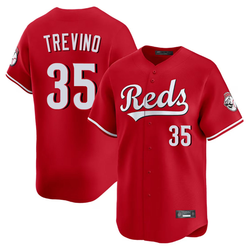 Silnrao C.Reds #35 Jose Trevino Player Red Home Limited Stitched Jerseys