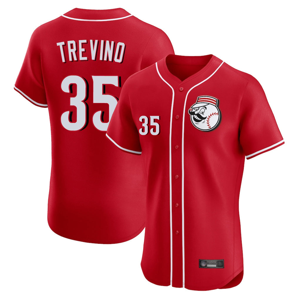 Silnrao C.Reds #35 Jose Trevino Player Red Limited Elite Home Game Stitched Jerseys