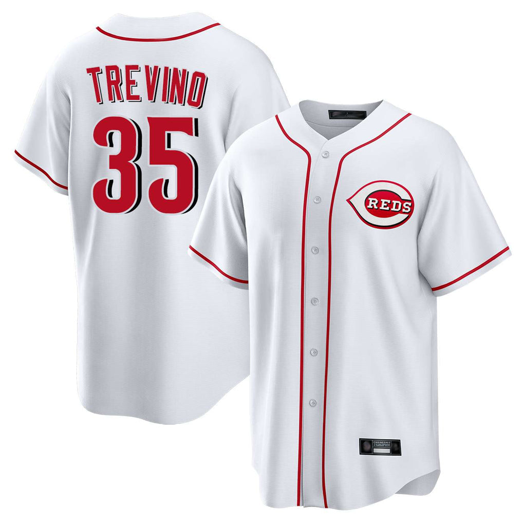 Silnrao C.Reds #35 Jose Trevino Player White Game Home Stitched Jerseys