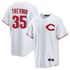 Silnrao C.Reds #35 Jose Trevino Player White Home Game Stitched Jerseys