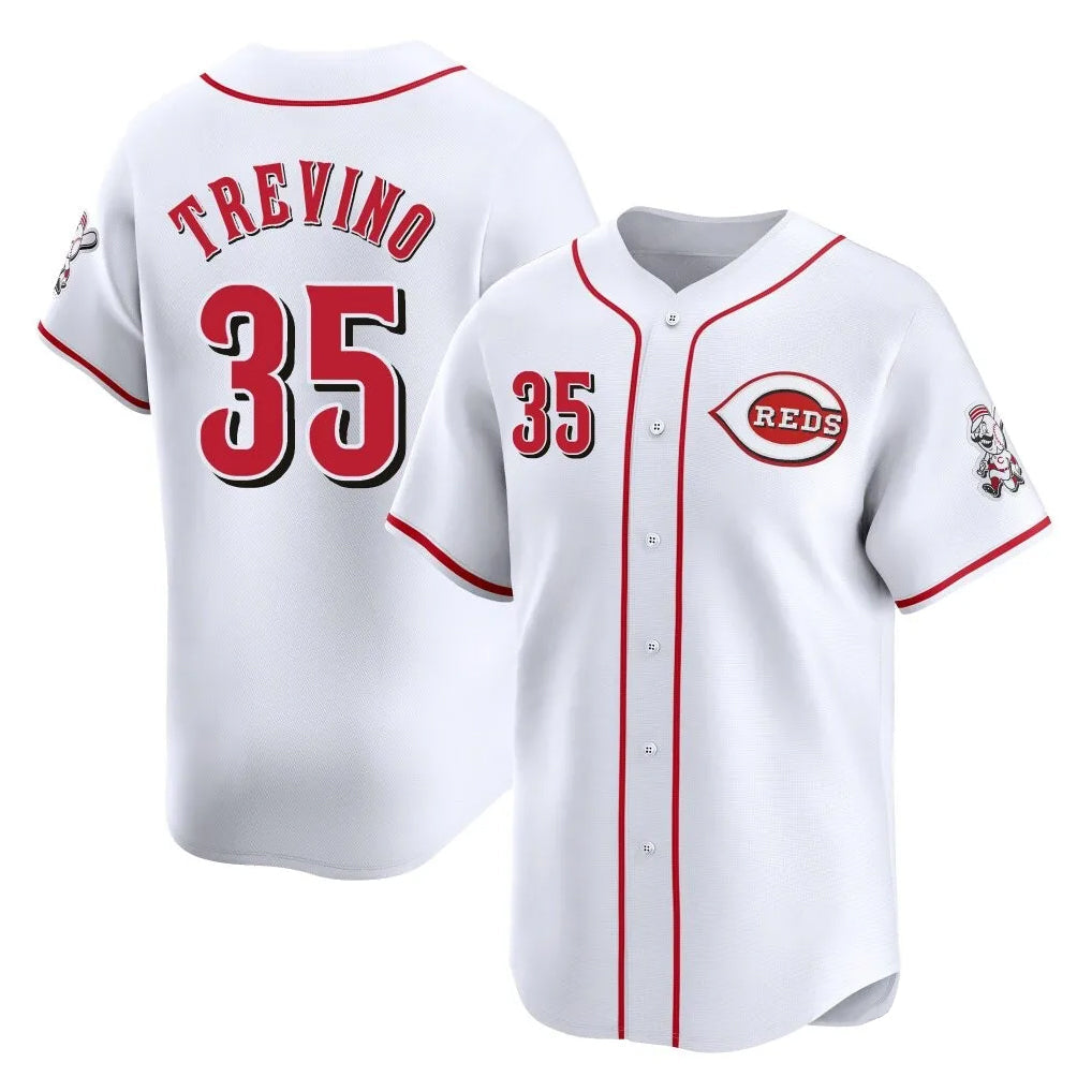 Silnrao C.Reds #35 Jose Trevino Player White Home Limited Stitched Jerseys