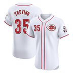 Silnrao C.Reds #35 Jose Trevino Player White Limited Elite Home Stitched Jerseys