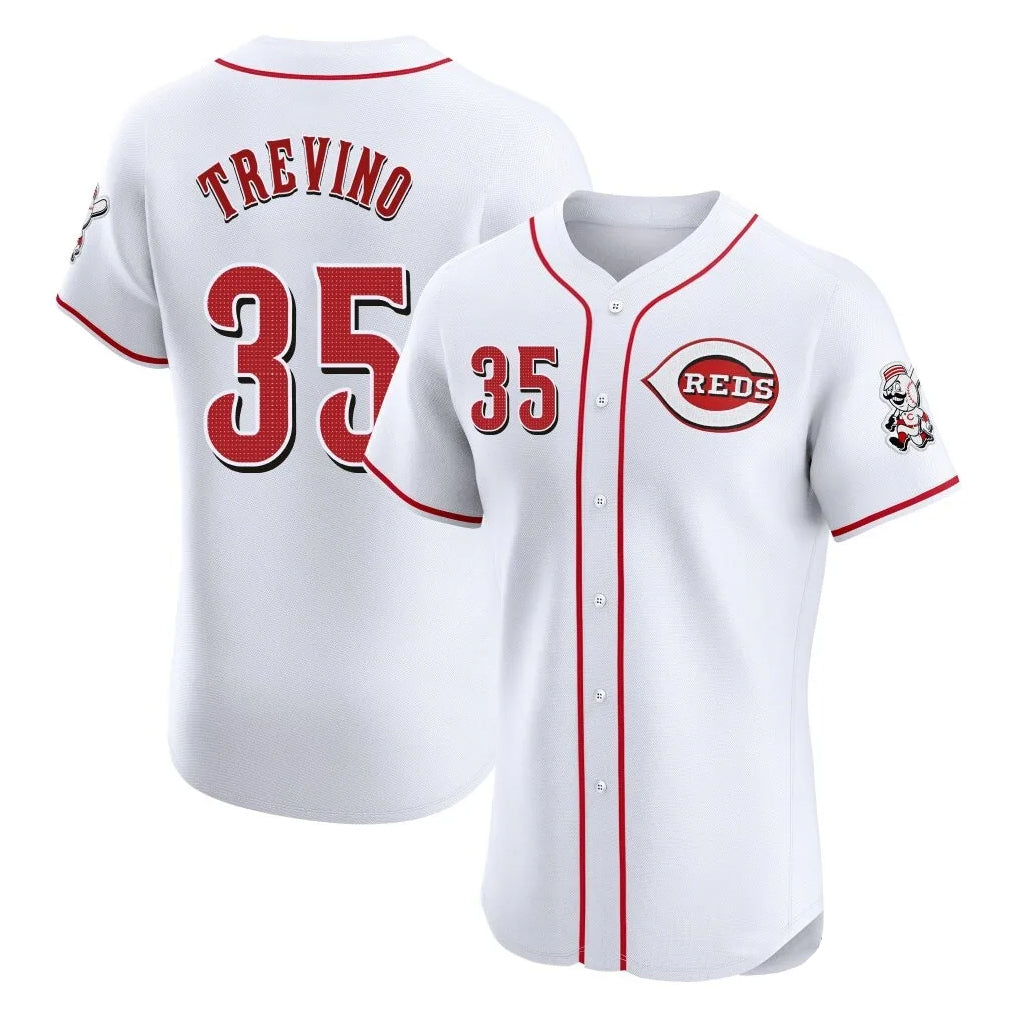 Silnrao C.Reds #35 Jose Trevino Player White Limited Elite Home Stitched Jerseys