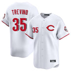 Silnrao C.Reds #35 Jose Trevino Player White Limited Home Stitched Jerseys