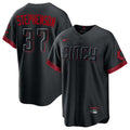 Silnrao C.Reds #37 Tyler Stephenson Player Black City Connect Home Game Stitched Jerseys