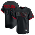 Silnrao C.Reds #37 Tyler Stephenson Player Black City Connect Home Limited Stitched Jerseys