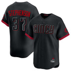 Silnrao C.Reds #37 Tyler Stephenson Player Black City Connect Home Limited Stitched Jerseys