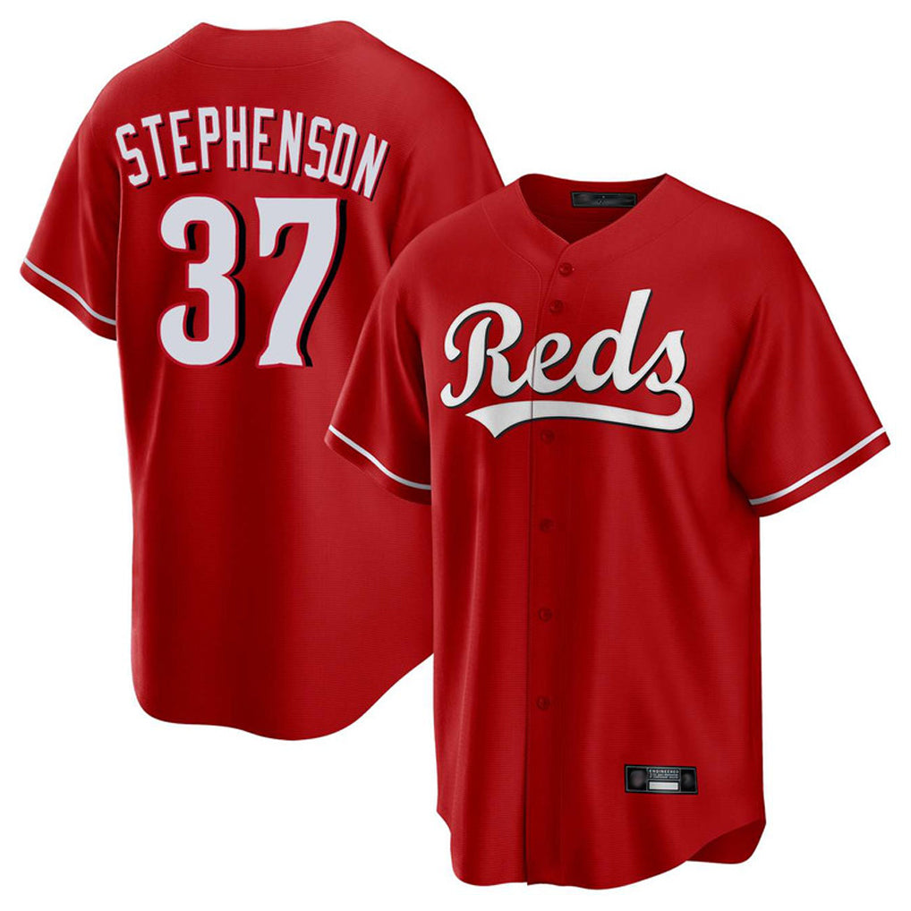 Silnrao C.Reds #37 Tyler Stephenson Player Red Home Game Stitched Jerseys