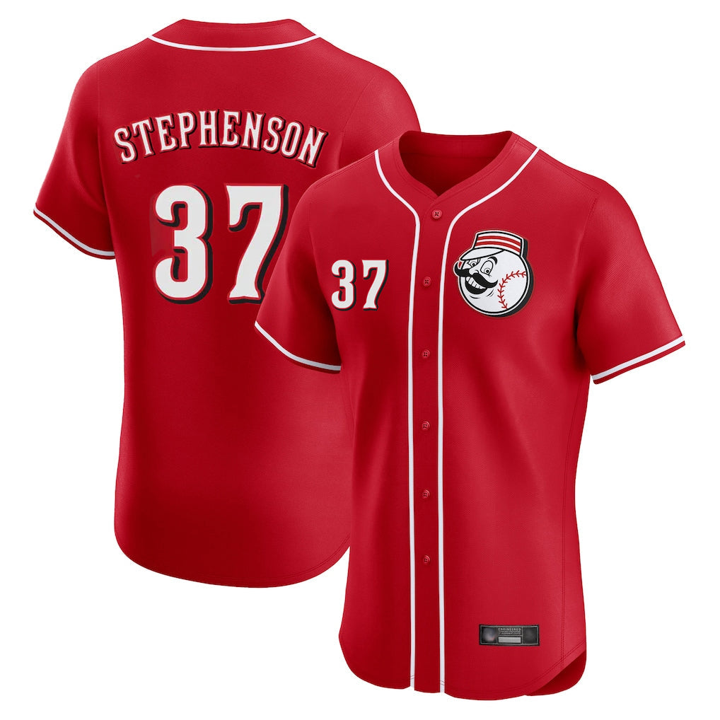 Silnrao C.Reds #37 Tyler Stephenson Player Red Limited Elite Home Game Stitched Jerseys