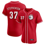 Silnrao C.Reds #37 Tyler Stephenson Player Red Limited Elite Home Game Stitched Jerseys