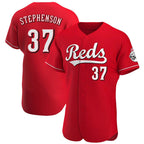 Silnrao C.Reds #37 Tyler Stephenson Player Red Limited Elite Home Stitched Jerseys