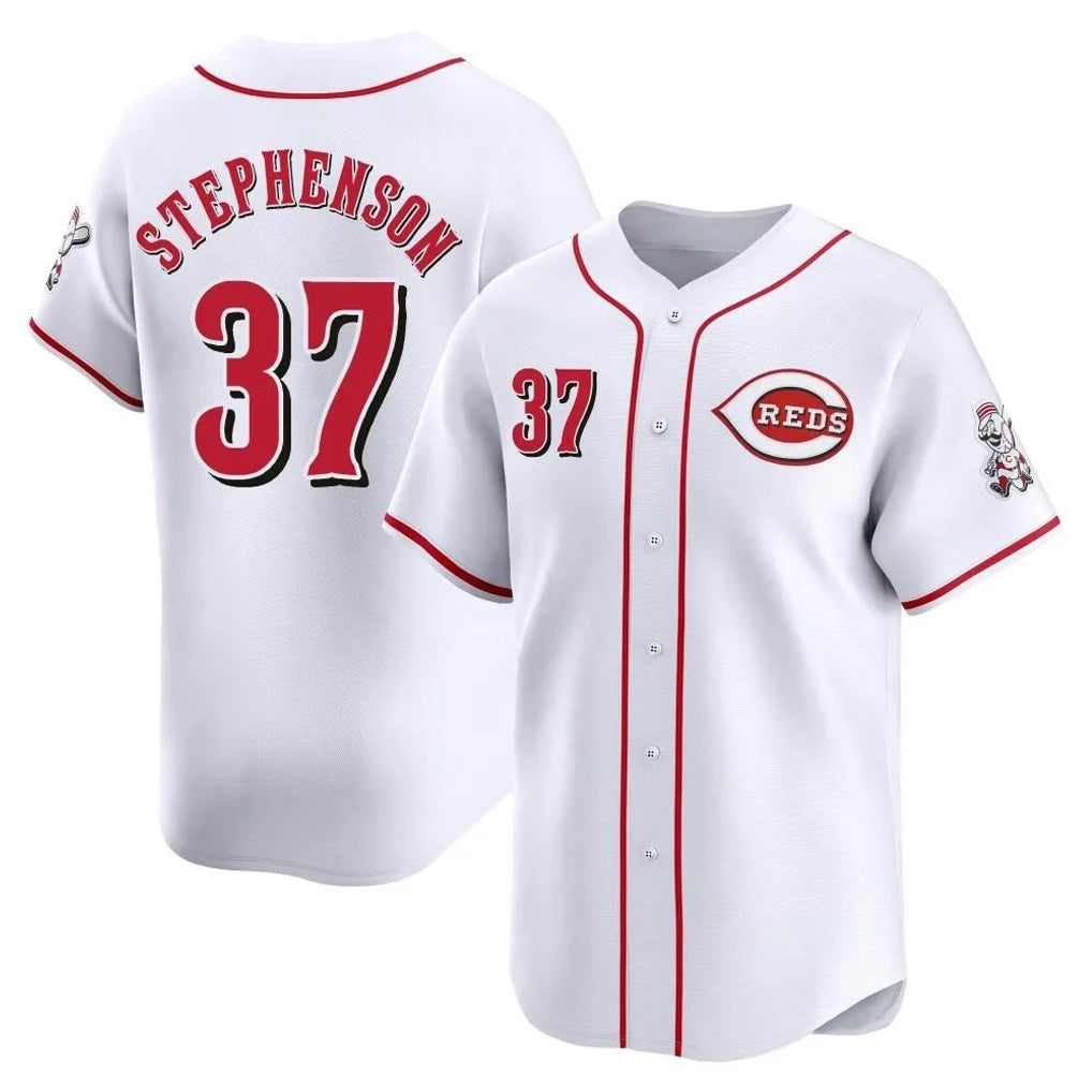 Silnrao C.Reds #37 Tyler Stephenson Player White Home Limited Stitched Jerseys