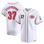 Silnrao C.Reds #37 Tyler Stephenson Player White Home Limited Stitched Jerseys