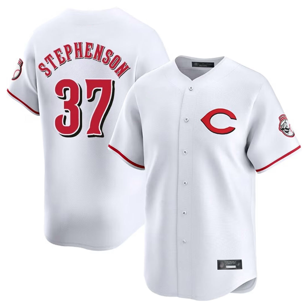 Silnrao C.Reds #37 Tyler Stephenson Player White Limited Home Stitched Jerseys