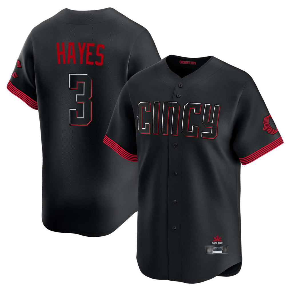 Silnrao C.Reds #3 Ke'Bryan Hayes Player Black City Connect Home Limited Stitched Jerseys