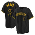 Silnrao C.Reds #3 Ke'Bryan Hayes Player Black Snake Skin City Home Stitched Jerseys