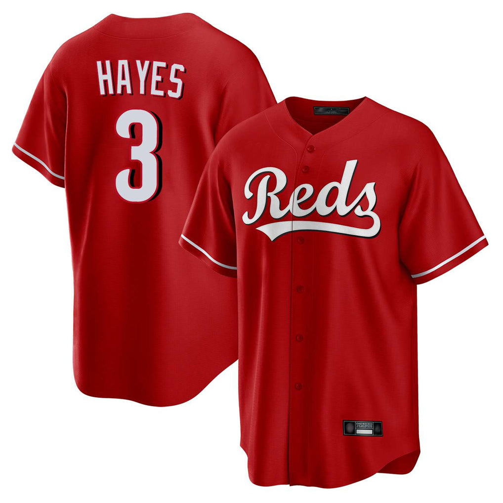 Silnrao C.Reds #3 Ke'Bryan Hayes Player Red Home Game Stitched Jerseys