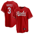 Silnrao C.Reds #3 Ke'Bryan Hayes Player Red Home Game Stitched Jerseys