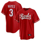 Silnrao C.Reds #3 Ke'Bryan Hayes Player Red Home Game Stitched Jerseys