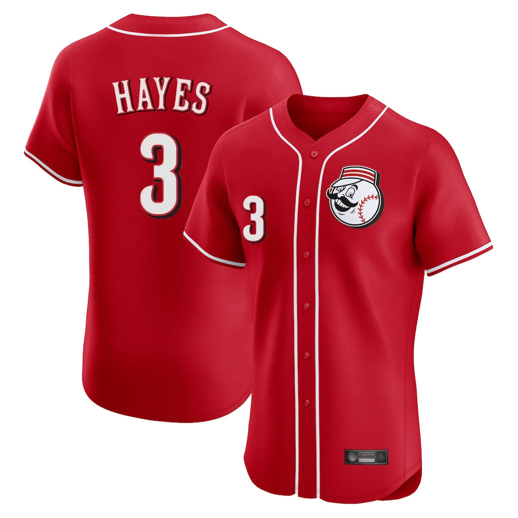 Silnrao C.Reds #3 Ke'Bryan Hayes Player Red Limited Elite Home Game Stitched Jerseys