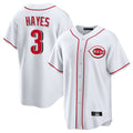 Silnrao C.Reds #3 Ke'Bryan Hayes Player White Game Home Stitched Jerseys