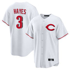 Silnrao C.Reds #3 Ke'Bryan Hayes Player White Home Game Stitched Jerseys