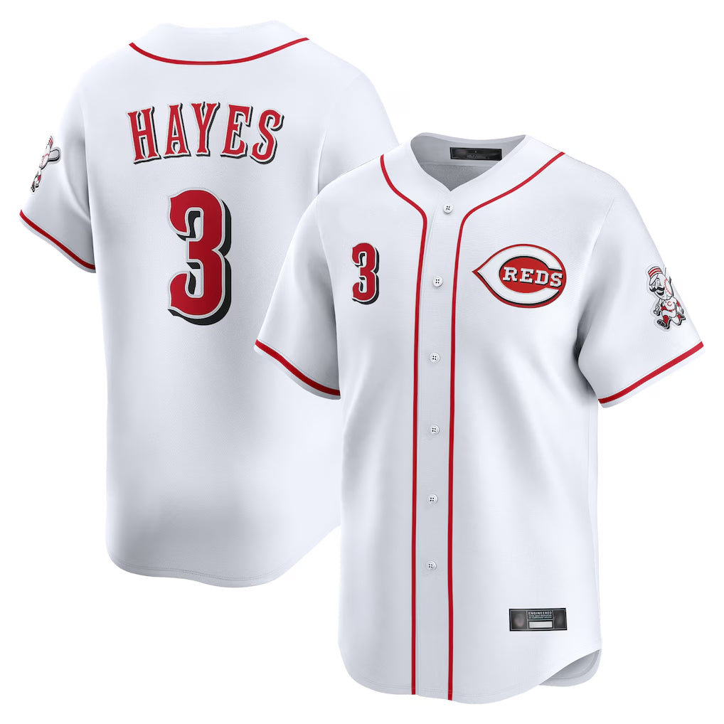 Silnrao C.Reds #3 Ke'Bryan Hayes Player White Home Limited Stitched Jerseys