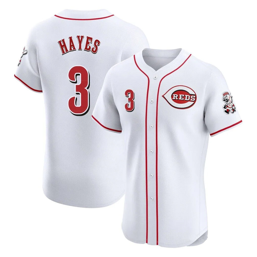 Silnrao C.Reds #3 Ke'Bryan Hayes Player White Limited Elite Home Stitched Jerseys