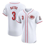 Silnrao C.Reds #3 Ke'Bryan Hayes Player White Limited Elite Home Stitched Jerseys