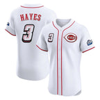 Silnrao C.Reds #3 Ke'Bryan Hayes Player White Speedway Classic Limited Elite Home Stitched Jerseys