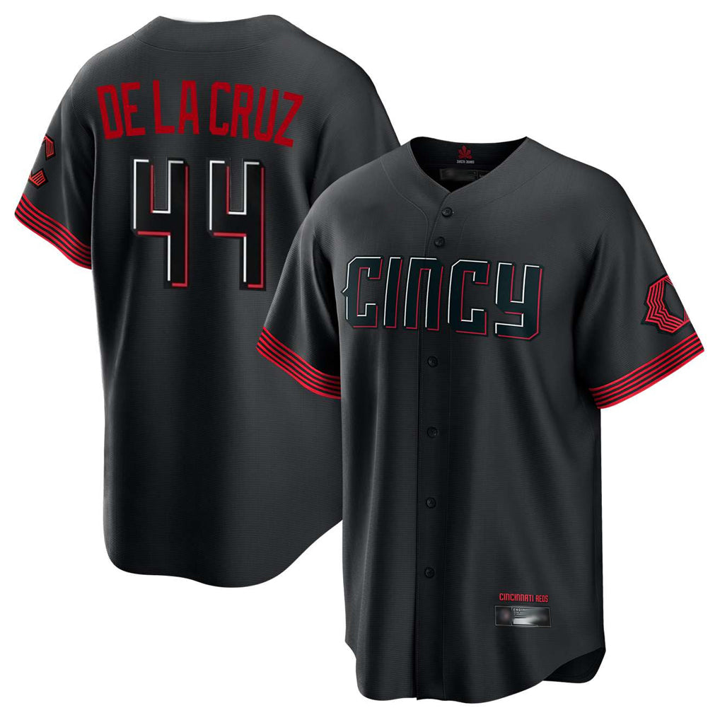 Silnrao C.Reds #44 Elly De La Cruz Player Black City Connect Home Game Stitched Jerseys