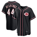 Silnrao C.Reds #44 Elly De La Cruz Player Black Fashion Out Home Game Stitched Jerseys