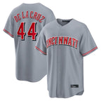 Silnrao C.Reds #44 Elly De La Cruz Player Gray Home Game Stitched Jerseys