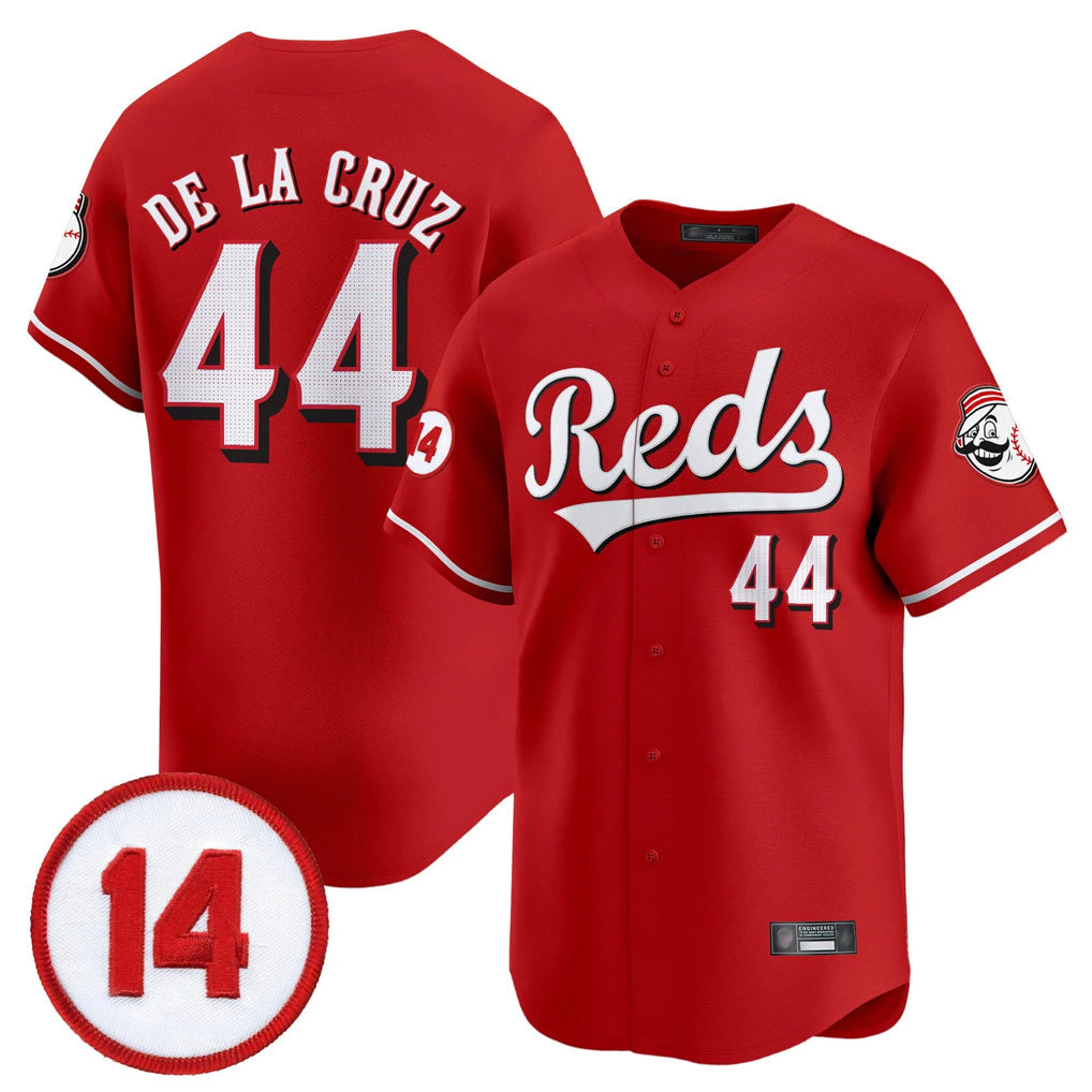 Silnrao C.Reds #44 Elly De La Cruz Player Red Vapor Premier Limited Home Stitched Jerseys