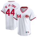 Silnrao C.Reds #44 Elly De La Cruz Player White Cooperstown Collection Limited T-shirt Home Stitched Jerseys