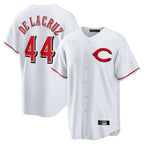 Silnrao C.Reds #44 Elly De La Cruz Player White Home Game Stitched Jerseys