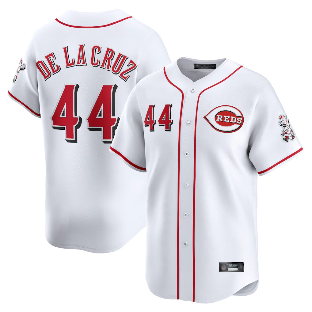 Silnrao C.Reds #44 Elly De La Cruz Player White Home Limited Stitched Jerseys