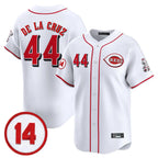 Silnrao C.Reds #44 Elly De La Cruz Player White Vapor Premier Limited Home Stitched Jerseys
