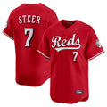 Silnrao C.Reds #7 Spencer Steer Player Red Home Limited Stitched Jerseys