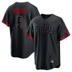 Silnrao C.Reds #9 Matt McLain Player Black City Connect Home Game Stitched Jerseys