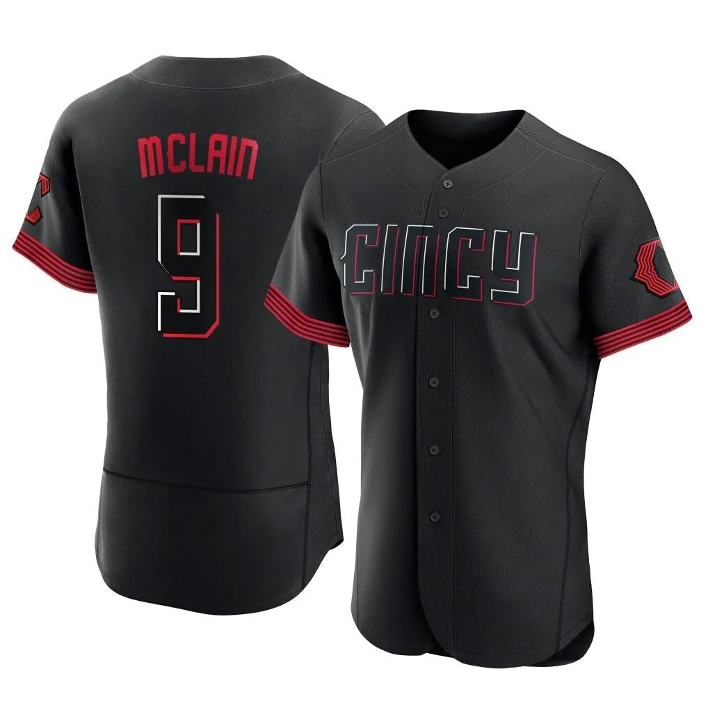 Silnrao C.Reds #9 Matt McLain Player Black City Connect Limited Elite Home Stitched Jerseys