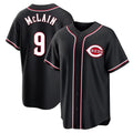 Silnrao C.Reds #9 Matt McLain Player Black Fashion Out Home Game Stitched Jerseys
